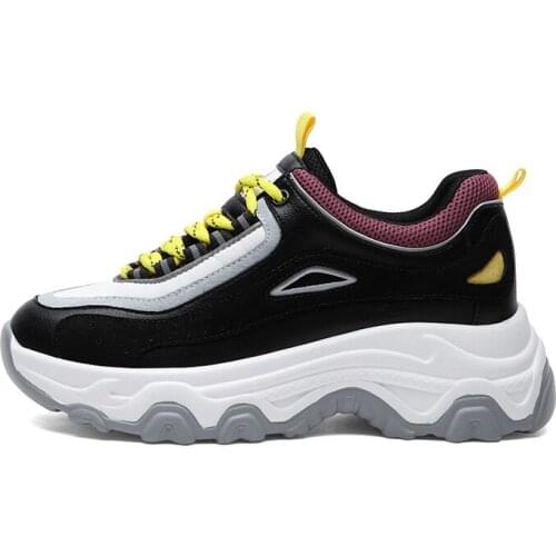 Round Toe Platform Low-Top Shoes Lace-Up Color Matching Casual Shoes Water Platform WomenS Shoes