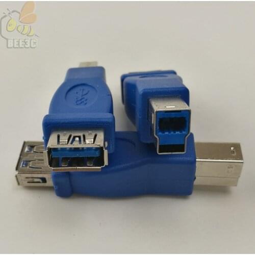 High speed USB 3.0 Type A Female to Type B Male Plug Connector Adapter USB3.0 Converter Adapter AF to BM 300 pcs