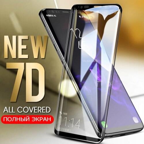 New 7D Curved Full Cover Screen Protector For Samsung Galaxy S8 S9 Plus Note 8 9 S9+ S7 edge 9H Tempered Glass Explosion Proof
