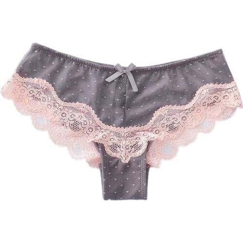 Lace Side Delicate Women Underwear Translucent Sheer Lace women underwear Seamless Tank Lace Sexy Underpant Women moda feminina