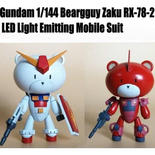 1/144 Beargguy Zaku RX-78-2 LED light Mobile Suit Assembled model action figure plastic model kits toys
