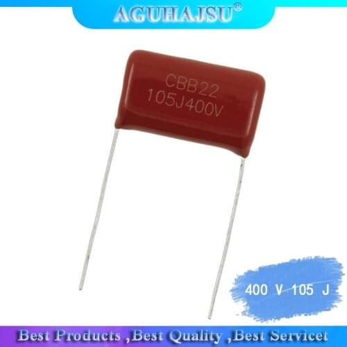 10PCS CBB electricity 400V 105J Leg distance 20 mm Blocking down 105J 400V 1UF