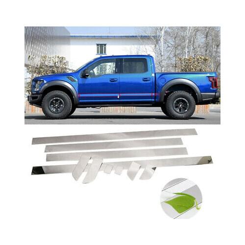 10* Steel Side Door Body Molding Cover Trim For Ford F150 F-150 4 Door 2015-2019
