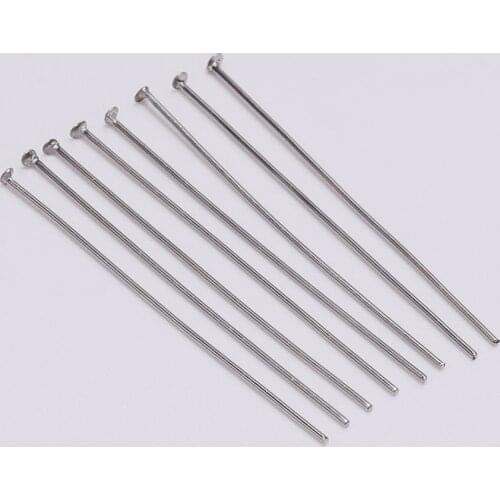 100Pcs Stainless Steel Pins Finding Jewelry Making Components Gauge Many Style Headpins Eyepins Ballpins for DIY Beads Bracelets