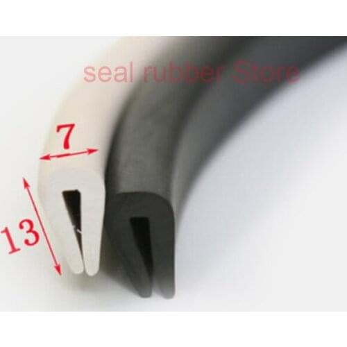 2 Meters U Channel Rubber Edge Trim Rubber Sealing Strip Weatherstrip Door Protector Edge Guard