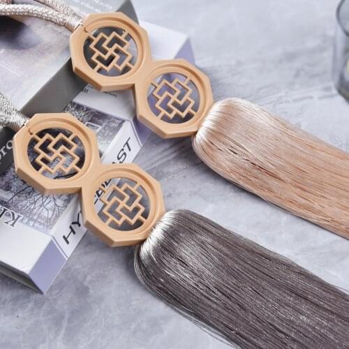 2Pcs/Pair Chinese Curtain Long Tassels Fringe Tiebacks Hanging Belts Ball Bind Ropes Brush Straps Curtain Accessories Tieback