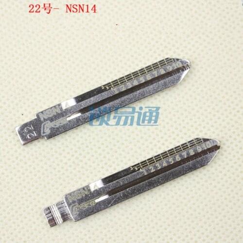 NO.22 NSN14 Engraved Line Key Blade For Nissan Tiida Teana Livina Scale Shearing Teeth Blank 2 IN 1