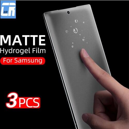 3pcs frosted hydrogel film for samsung galaxy note 20 ultra 10 9 8 s21 s20 s10 s9 s8 plus s10e lite s20 fe m51 screen protector