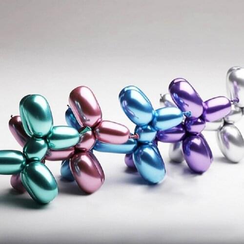 30/50/100pcs Metallic Long Balloons DIY Strip Long Shape Balloon Tying Twist Modeling Balloon For Birthday Wedding Party Globos