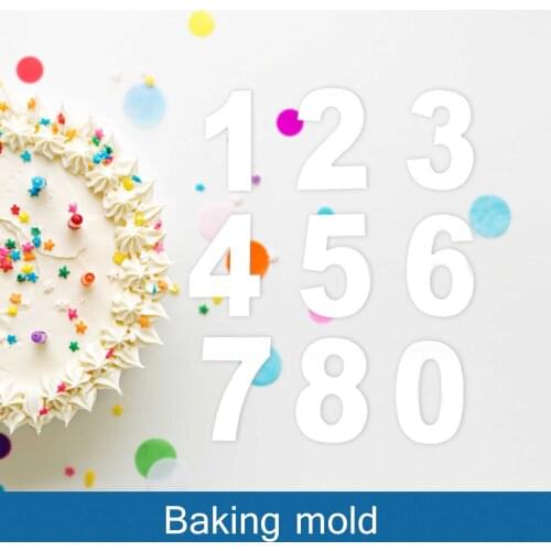 8-12 Inch 0-9 Acrylic Digital Cake Mold Letter Love Large DIY Net Red Cake Pastry Kitchen Baking Template Kitchen Accessories