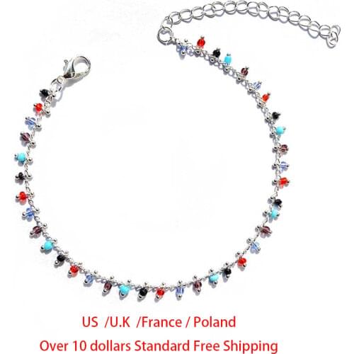Fashion Ankle Bracelets Anklets for Women Beach Accessories Ankle Bracelet Silver Color Leg Bracelet Sandals Foot Jewelry
