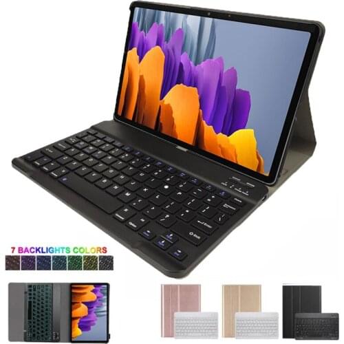 For Samsung Galaxy Tab S7 11 Keyboard Case SM-T870 SM-T875 SM-T876 PU Leather Stand Cover T870 T875 Bluetooth Keyboard Funda