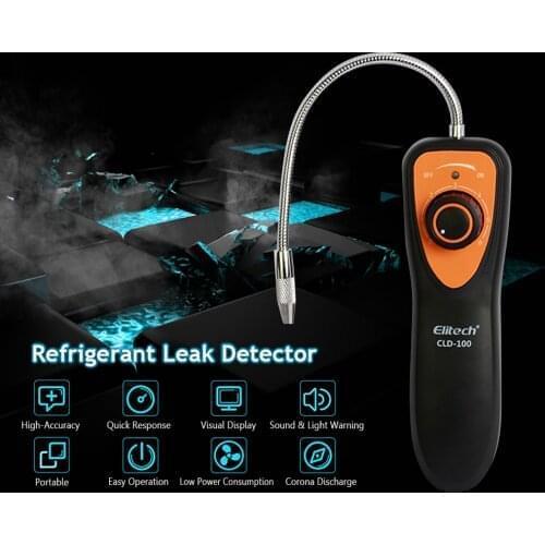 CLD-100 Refrigerant Leak Detector Battery Operated High-Sensitivity Halogen Leak Tester with Sound Light Warning Leak Tester