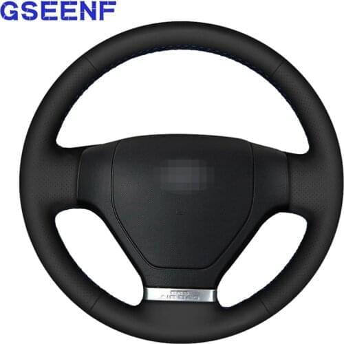 DIY Car Steering Wheel Covers Black PU Artificial Leather For Hyundai Coupe Tiburon 2002 2003 2004 2005 2006 2007