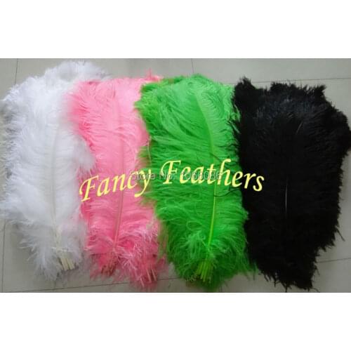 EMS Free Shipping! 100pcs/lot 60-65cm 24-26" Top quality mix color ostrich feathers ostrich plumages plumes
