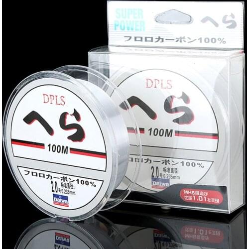 Superior Quality 100M Fluorocarbon Fishing Line clear 4-32LB Carbon Fiber Leader Line Fly Fishing Line Pesca