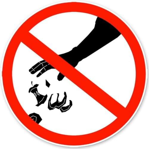 Hot Sell Hot Warning Sign No Litter Warning Car Sticker Motorcycle Decals Vinyl Sunscreen Anti-UV PVC 13.5cm X 13.5cm