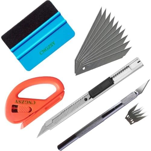 Car Body Styling Tools for Paint Repair Protect Auto Wrapping Vinyl Cutter Knife Sculpture Plastic Squeegee K120