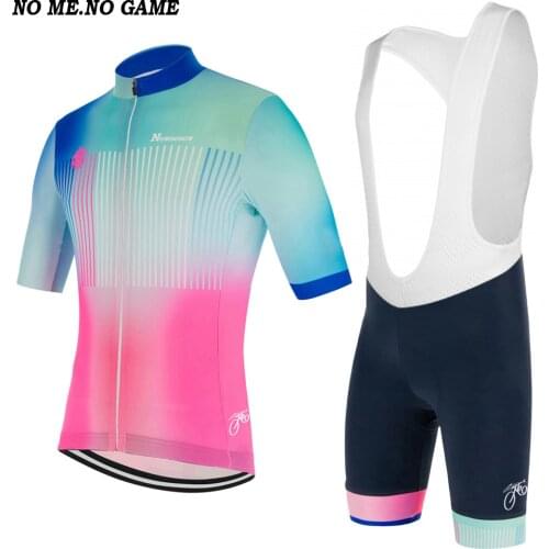 Classic cycling clothing men Summer Lycra pink/blue pro training road cycling jersey with reflective cycle racing clothing