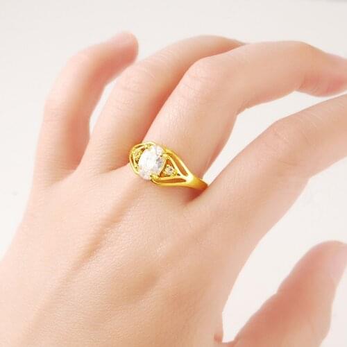 2019 Fashion Gold Anti-allergy Smooth Simple Wedding Couples Rings Bijouterie For Man Or Woman Anniversary Rings Fashion Jewelry