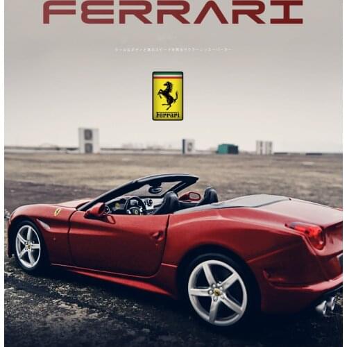 Bburago 1:24 FERRARI California T Dark red convertible supercar simulation alloy car model Collect gifts toy
