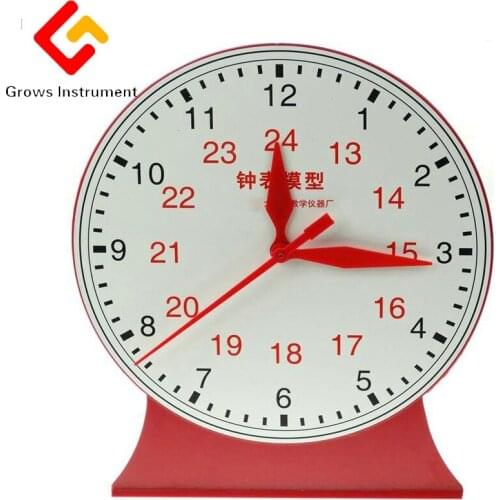 12 24 Watch Model Three Pin Demo Equipment Linkage Of Primary School Mathematics Teaching Experiment White Red Teaching Watch