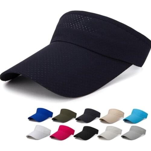 Empty Top Hat Mens Summer Running Sunscreen Sun Hats Leaky Top Sports Sun Visor Long-edge No Top Caps