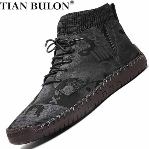 Men Snow Boots Winter Plush Warm Mens Ankle Boots High Quality Fashion Motorcycle Boots Autumn Mens Work Boots Zapatos Hombre