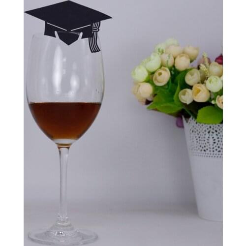 Pack of 50 Congrats Party Graduation Table Name Wine Glass Place Cards Gift Favor