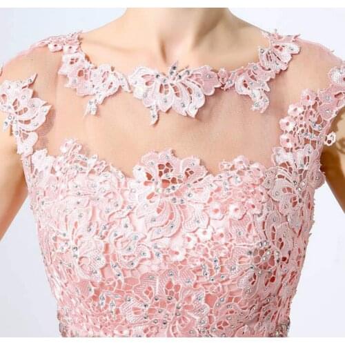 Frauen Neue Benutzerdefinierte Billig Rosa Homecoming Kleid Applique Chiifon Kurze Pailletten Perlen Besondere