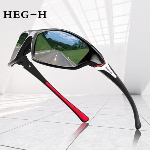 HEG-H New Fashion Sports Polarized Sunglasses For Men and Women Fashion Plastic Outdoor Sun Glasses Black Shades Goggle UV400