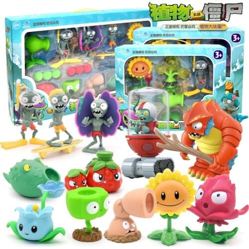 Guacodile Snorkel Shell Surfer Zombie Peashooter Kids Action Figure Model Toy Plants Vs Zombis 2 Big Wave Beach Birthday Gift
