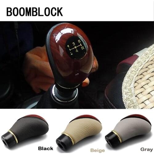 Artificial Peach Wood Car Manual Shift Lever Gear Knob Head For Citroen C4 C5 Hyundai Solaris I30 VW Polo T5 Ford Fiesta Fusion