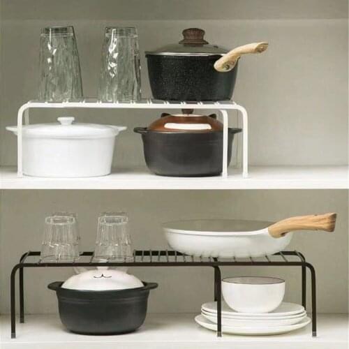 1PC Kitchen Storage Rack Iron art Telescopic Flavoring Shelf Organizer for Kitchen Bathroom Practical Tool