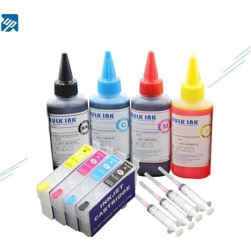 T0711 refillable ink cartridge for Epson SX200 SX210 SX215 SX218 SX400 SX415 SX515W DX4000 DX4400 DX8400 with 400ML refill Ink