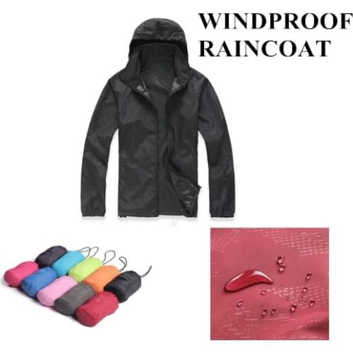 Men Women Quick Dry Jackets Casual Windproof Waterproof Ultra-Light Rainproof Windbreaker Bike Long Sleeve Windbreaker Raincoat