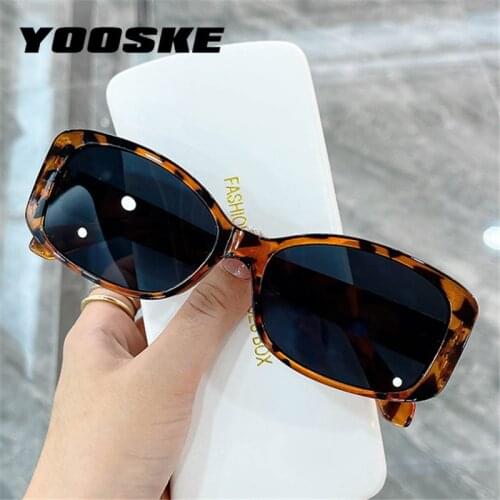 YOOSKE Brand Oval Women Men Sunglasses 2021 Classic Black Small Sun Glasses Male Vintage Travel Goggles oculos de sol feminino