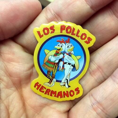 Breaking Bad Chicken Restaurant Enamel Brooch Pin Backpack Hat Bag Lapel Pins Badges Women Mens Fashion Jewelry Accessories