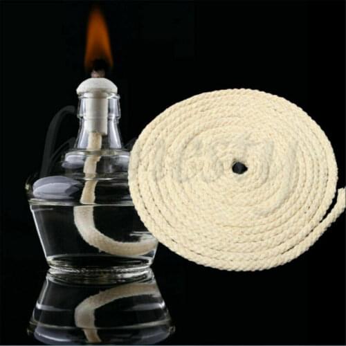 1M Long Round Cotton Wick Burner For Oil Kerosene Alcohol Lamp Torch Wine Bottle