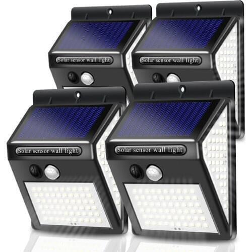 1PCS 100~150 LED Solar Light Outdoor Solar Lamp PIR Motion Sensor Solar Powered Street porch Path Sunlight for Garden Decoration