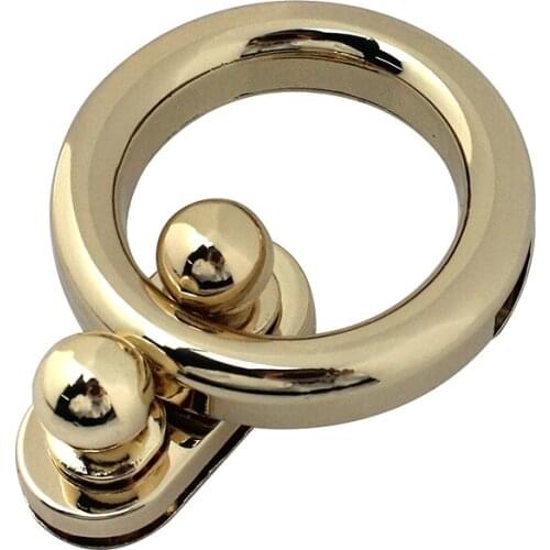 1pcs Metal Round Push Lock For DIY Handbag Bag Purse Luggage Hardware Closure Bag Parts Accessories