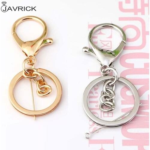 20Pcs Metal Snap Hook Lobster Clasps Lanyard Keyrings Keychain Jewelry Findings