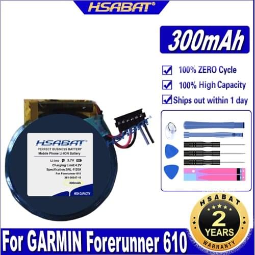 HSABAT 361-00047-10 300mAh Battery for GARMIN Forerunner 610 GPS Watch Batteries