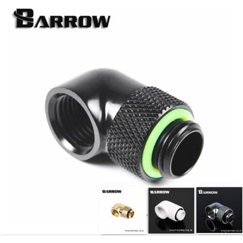 Barrow TWT90-v2.5, Gold silver black white G1/4'' Thread 90 Degree Rotary elbow Fittings computuer Water Coolling Fittings