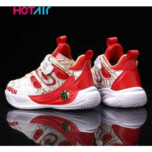 2021 Boys Basketball Shoes High Quality Top Soft Non-slip Sneakers Kids Shoes Thick Sole Children Sport Shoes for Boys Basket