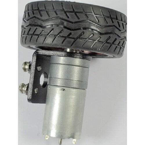 Free Shipping 1pcs/LOT 65mm wheel model of 25GA370 DC decelerating motor intelligent car set motor bracket coupling