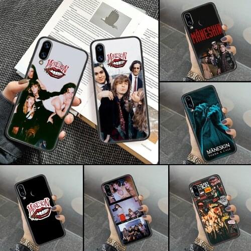 Maneskin band Phone case For Huawei Honor 6 7 8 9 10 10i 20 A C X Lite Pro Play black 3D prime trend shell art hoesjes pretty