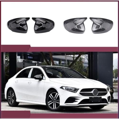 For Mercedes-Benz A-Class W177 2019 2020 Black Exterior Rearview Mirror Cover Side Mirrors Protection Guards