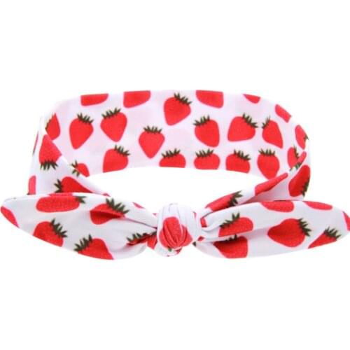 Childrens Print Bowknot Headbands Kids Headwear Fashion Elastic Hair Bands