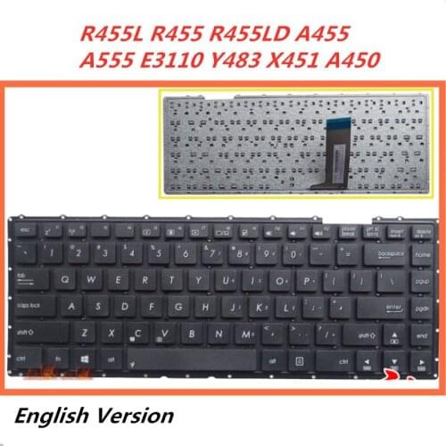 Laptop English Keyboard For Asus R455L R455 R455LD A455 A555 E3110V Y483 X451 A450 notebook Replacement layout Keyboard